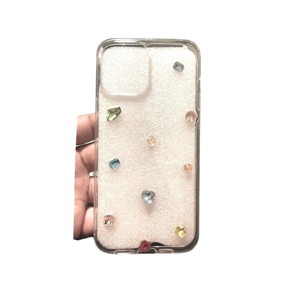 APPLE CLEAR RHINESTONE IPHONE 12/12 PRO CASE MULTI-COLORED